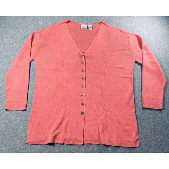Vintage Laura Gayle Pink Long Cardigan Size L ( Oversized) V-neck - Picture 1 of 4